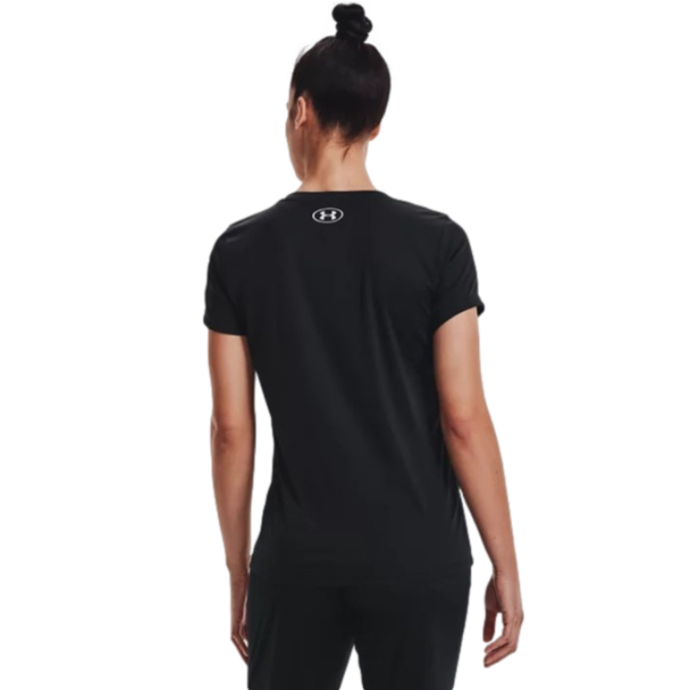 UNDER ARMOUR Top Heatgear V-Neck Short Sleeve Black Women Size M - Picture 3 of 7
